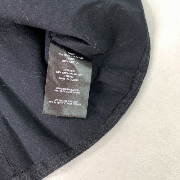 Express Women's Vest L Classic Fit V-Neck Button Up Linen Vest Black Size L - Picture 4 of 7